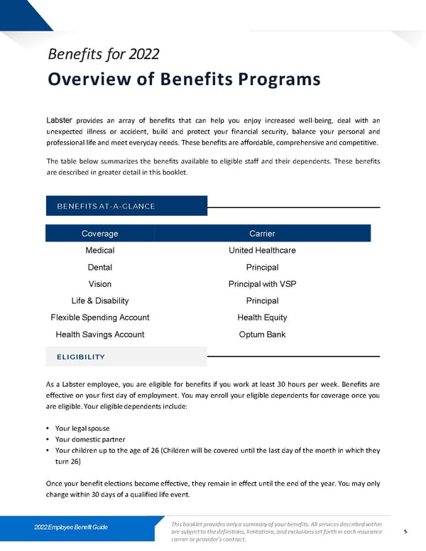 2022 Labster Benefit Guide - Page 5