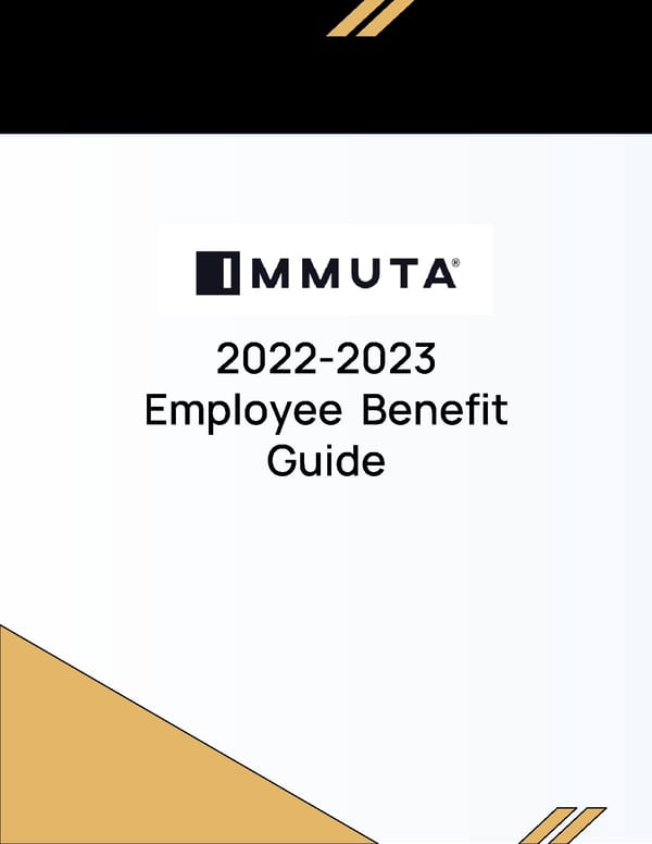 Immuta 2023 Employee Benefit Guide - Page 1