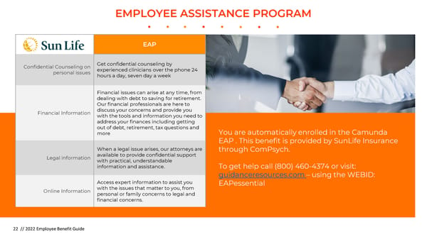 Camunda 2023 Employee Benefit Guide - Page 22