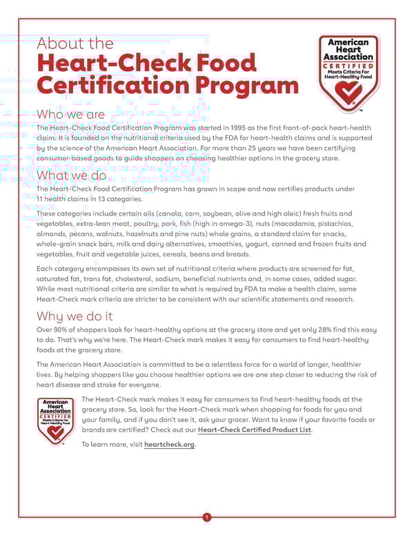 AHA Shop Smart, Eat Smart 19 Heart-Check Certified Recipes - Page 3