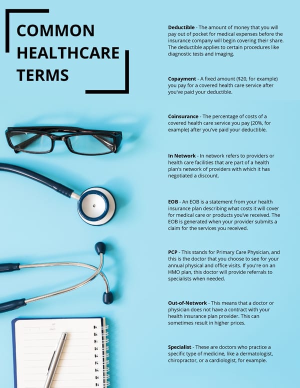 Common Healthcare Definitions - Page 1