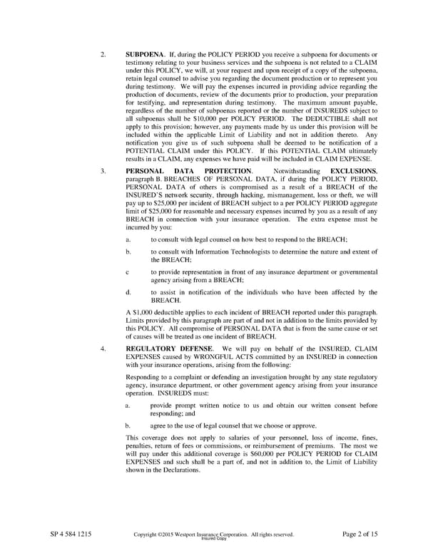 Errors & Omissions Coverage Proof - Page 7