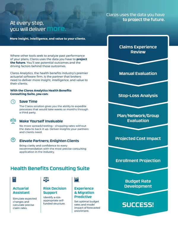 Claros Analytics Overview - Page 2