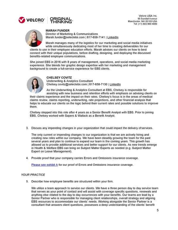 EBS Benefits Consulting RFP - Page 6