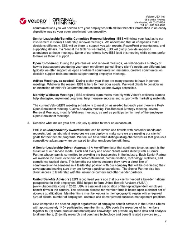 EBS Benefits Consulting RFP - Page 8