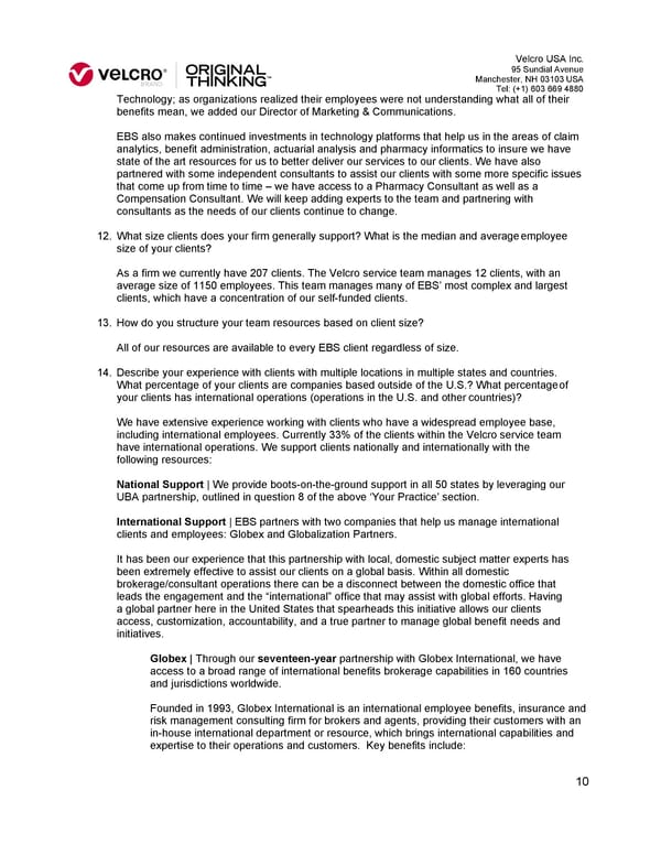 EBS Benefits Consulting RFP - Page 11