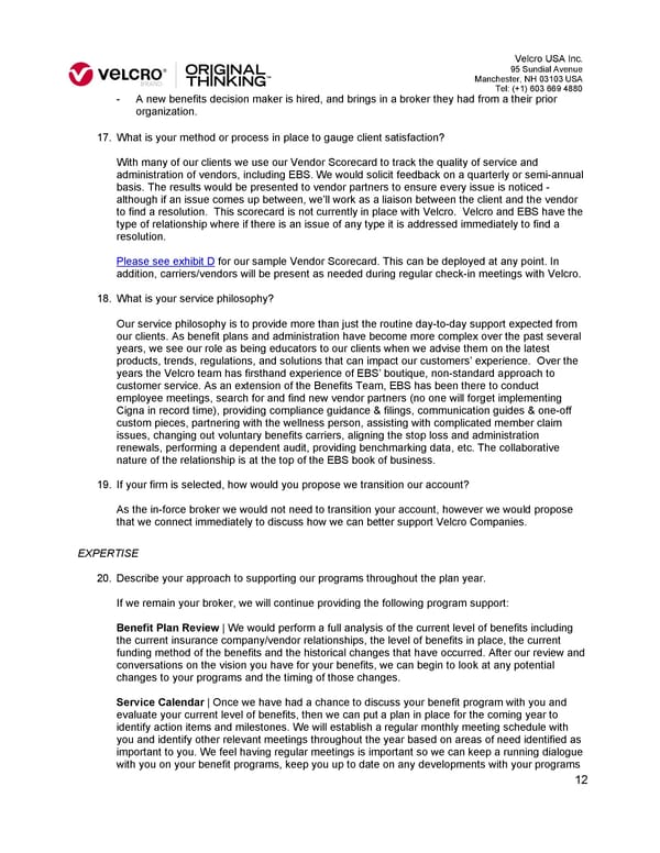 EBS Benefits Consulting RFP - Page 13