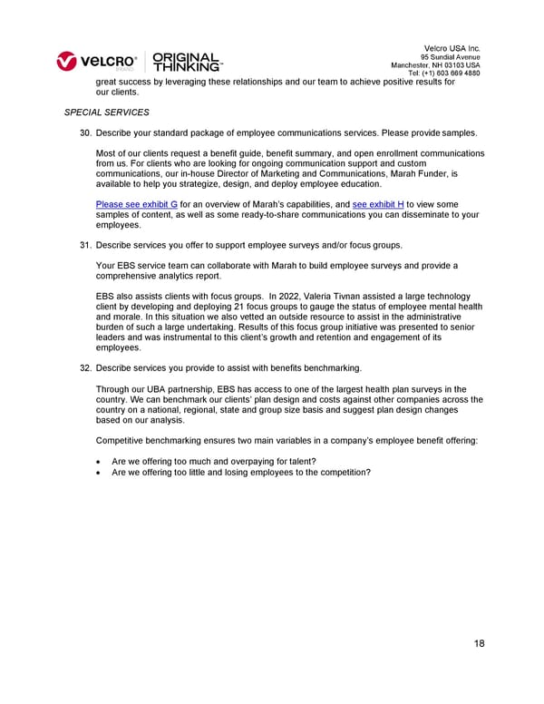 EBS Benefits Consulting RFP - Page 19