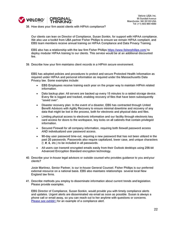 EBS Benefits Consulting RFP - Page 23