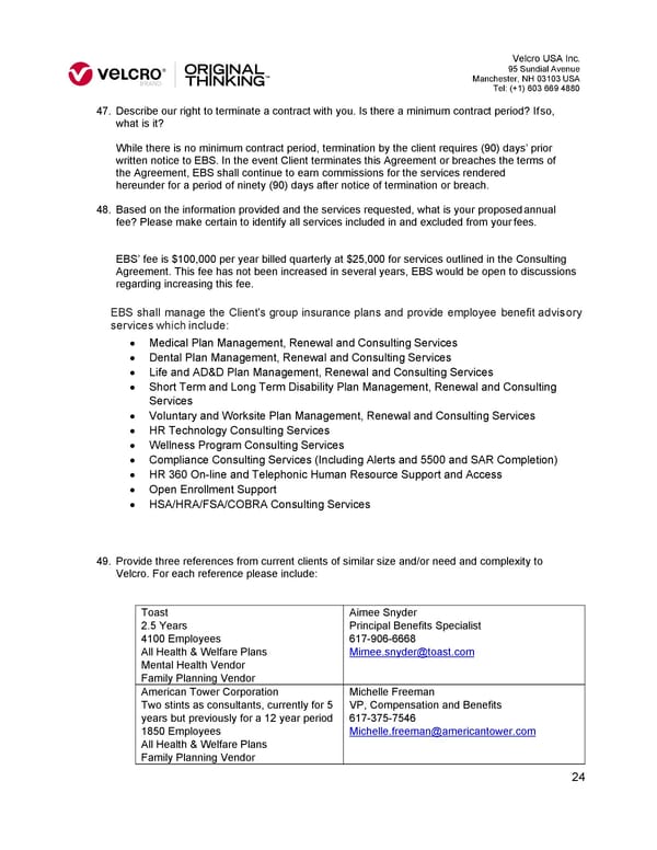 EBS Benefits Consulting RFP - Page 25