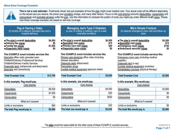 Access Blue New England Basic Saver II Summary of Benefits & Coverage - Page 7