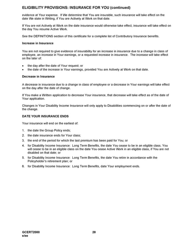 MetLife Long Term Disability Certificate - Page 28