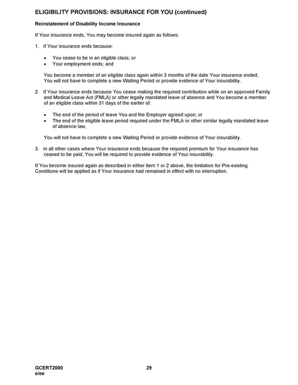 MetLife Long Term Disability Certificate - Page 29