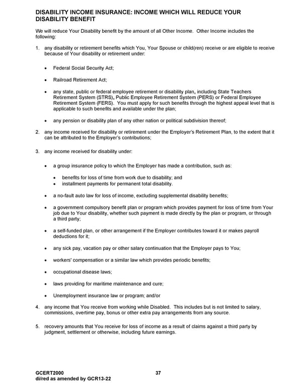 MetLife Long Term Disability Certificate - Page 37