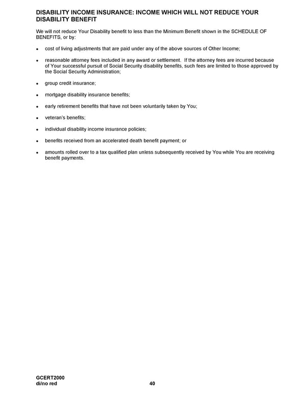 MetLife Long Term Disability Certificate - Page 40