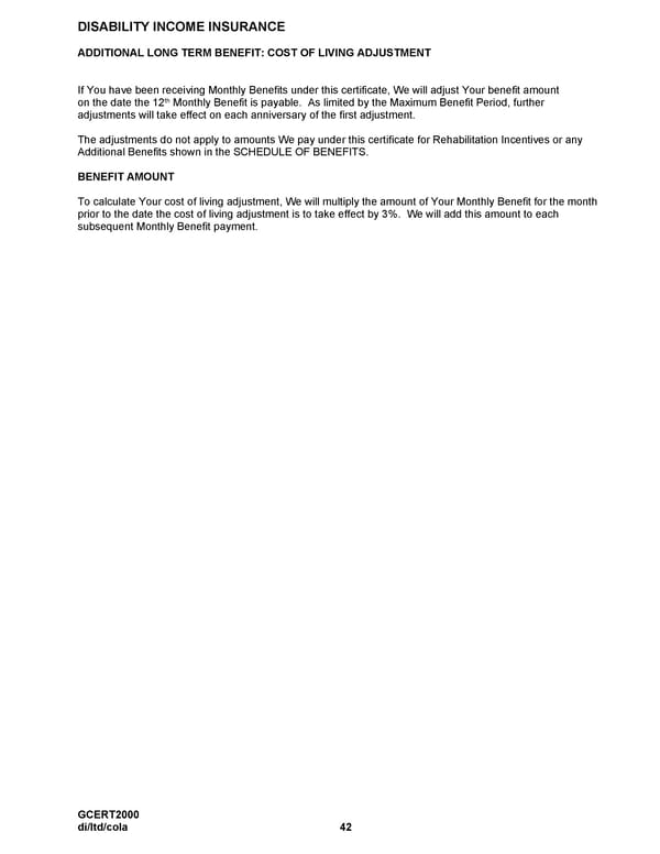 MetLife Long Term Disability Certificate - Page 42