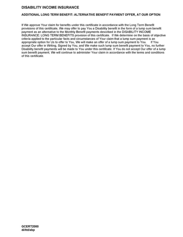 MetLife Long Term Disability Certificate - Page 44