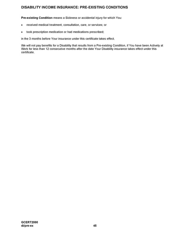 MetLife Long Term Disability Certificate - Page 45