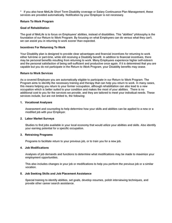 MetLife Long Term Disability Certificate - Page 55