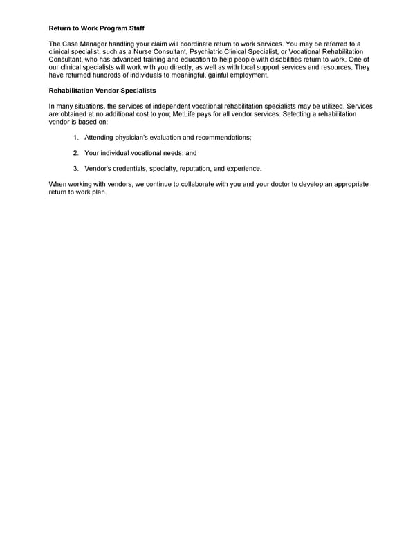 MetLife Long Term Disability Certificate - Page 56