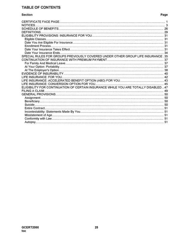 MetLife Voluntary Life Insurance Certificate - Page 26