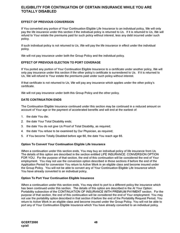 MetLife Voluntary Life Insurance Certificate - Page 49