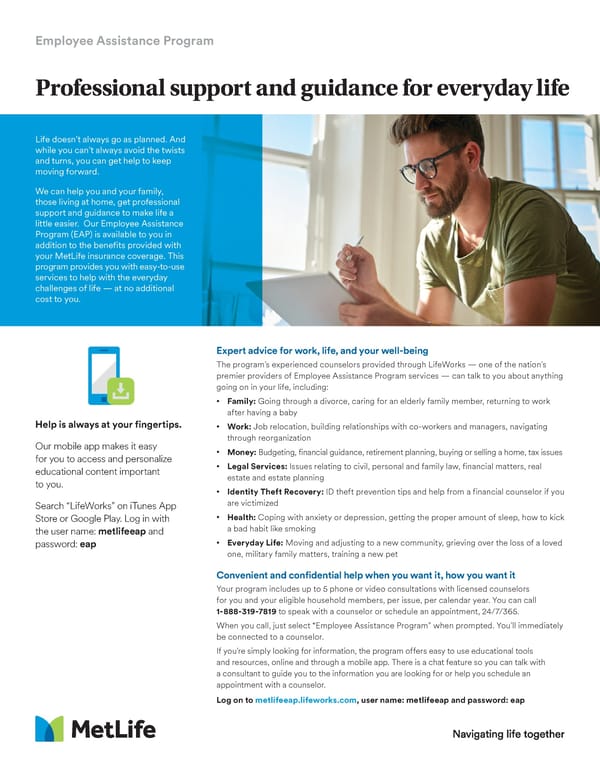 MetLife LifeWorks EAP - Page 1