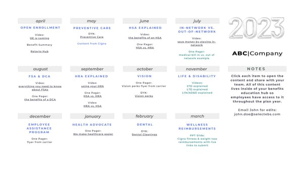 Communications Calendar - Page 1