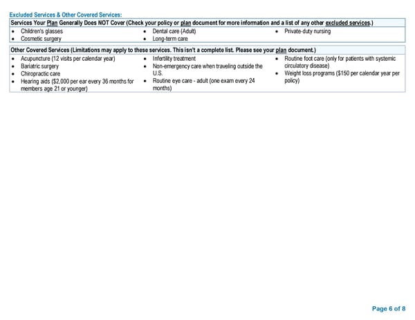 Preferred Blue® PPO Basic Saver - PPO Summary of Benefits and Coverage - Page 6