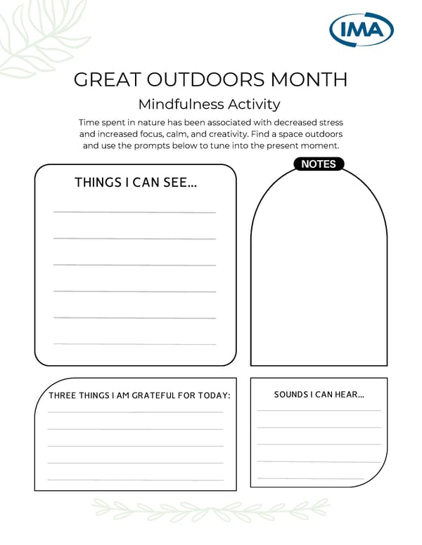 Great Outdoors Month  - Page 1