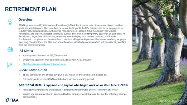 BB&N 2024 -2025 Employee Benefits Guide - Page 19