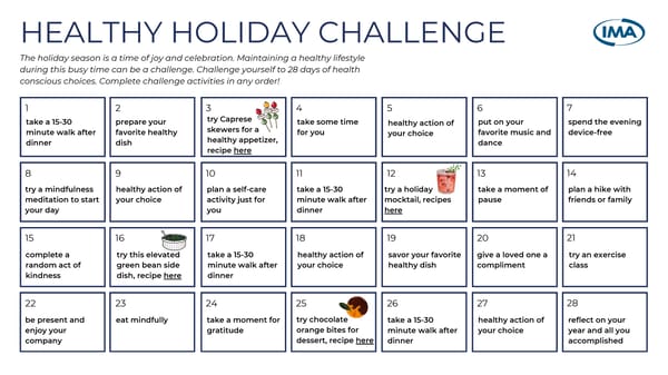Healthy Holiday Challenge - Page 1
