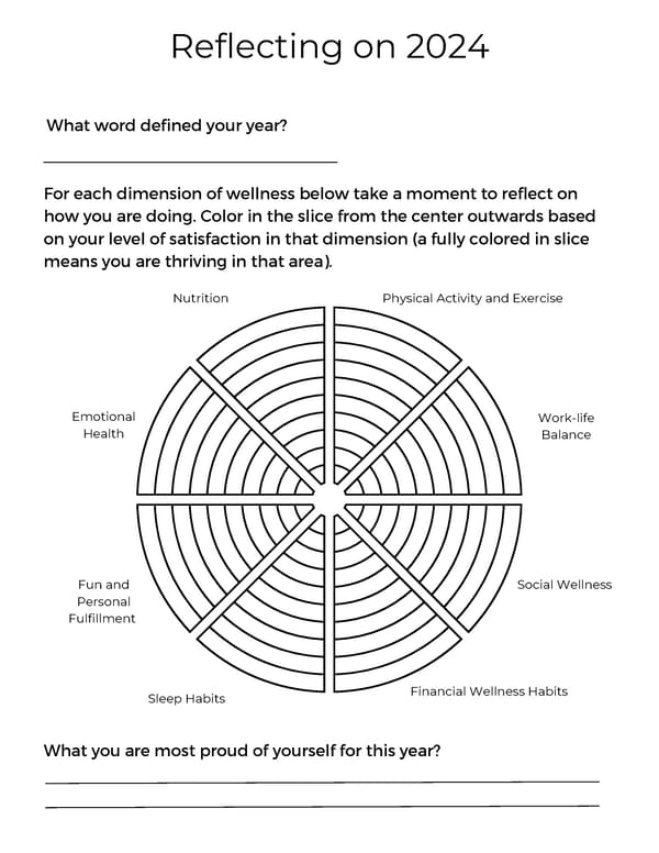 Reflection and Intention Worksheet - Page 1