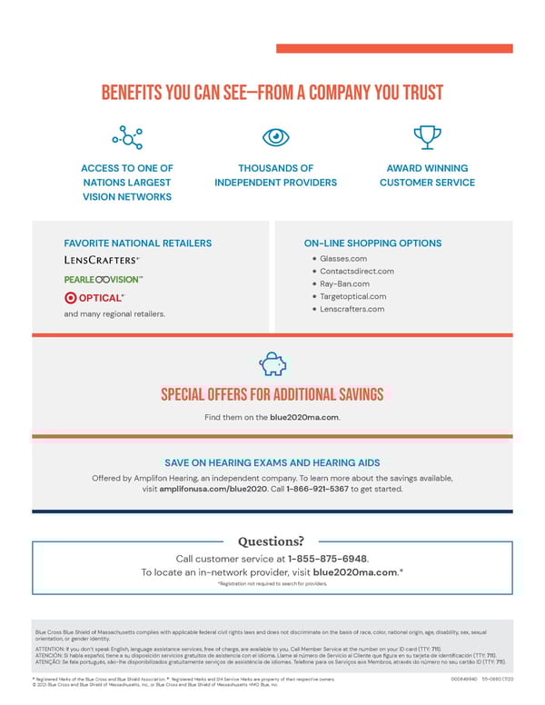 Blue 20/20 Exam-Plus Vision Plan Overview - Page 2
