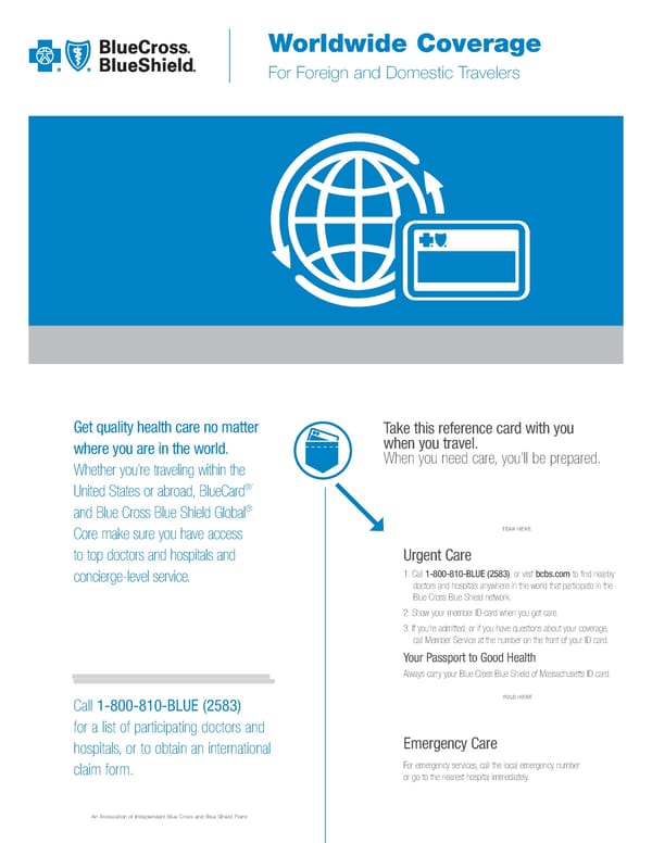 Worldwide Coverage for Foreign and Domestic Travelers - Page 1