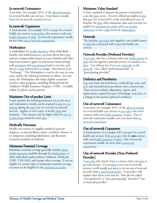 Glossary of Health Coverage and Medical Terms - Page 3