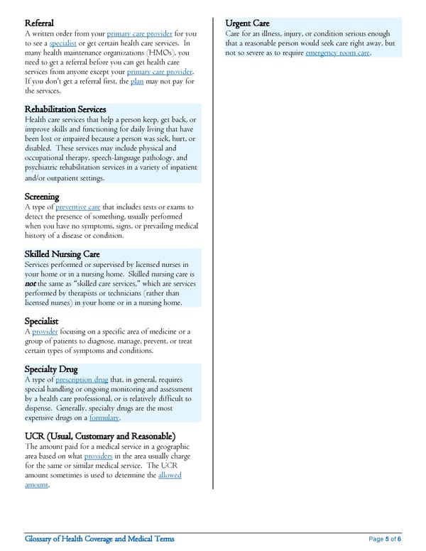 Glossary of Health Coverage and Medical Terms - Page 5