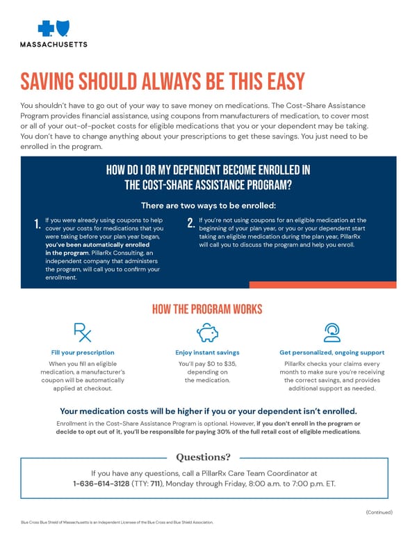 Massachusetts Cost-Share Assistance Program Overview - Page 1