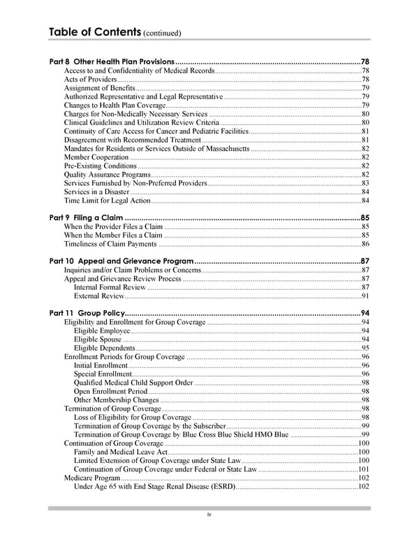 Blue Cross Blue Shield of Massachusetts Subscriber Information - Page 9
