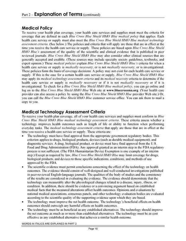 Blue Cross Blue Shield of Massachusetts Subscriber Information - Page 28