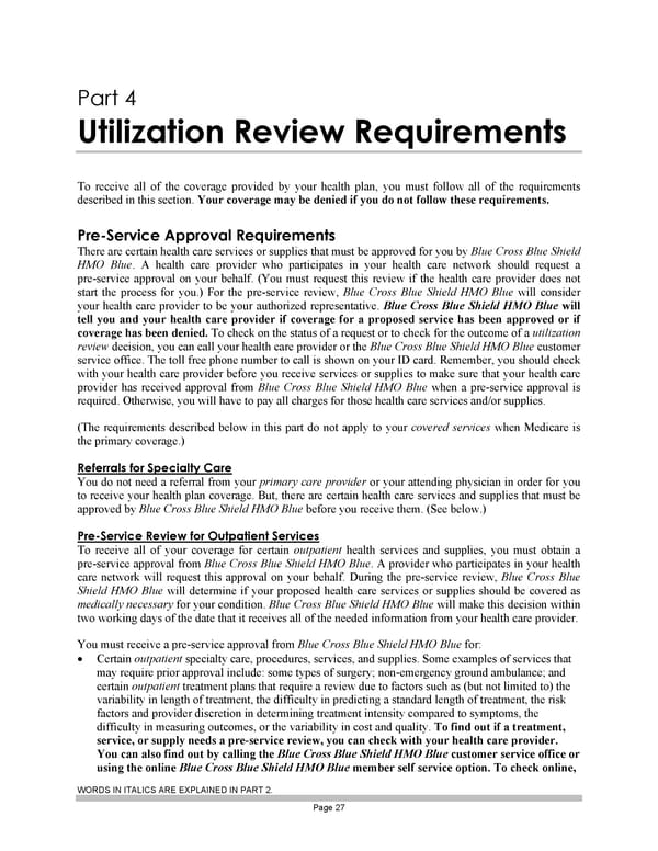 Blue Cross Blue Shield of Massachusetts Subscriber Information - Page 37