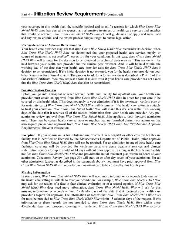 Blue Cross Blue Shield of Massachusetts Subscriber Information - Page 39