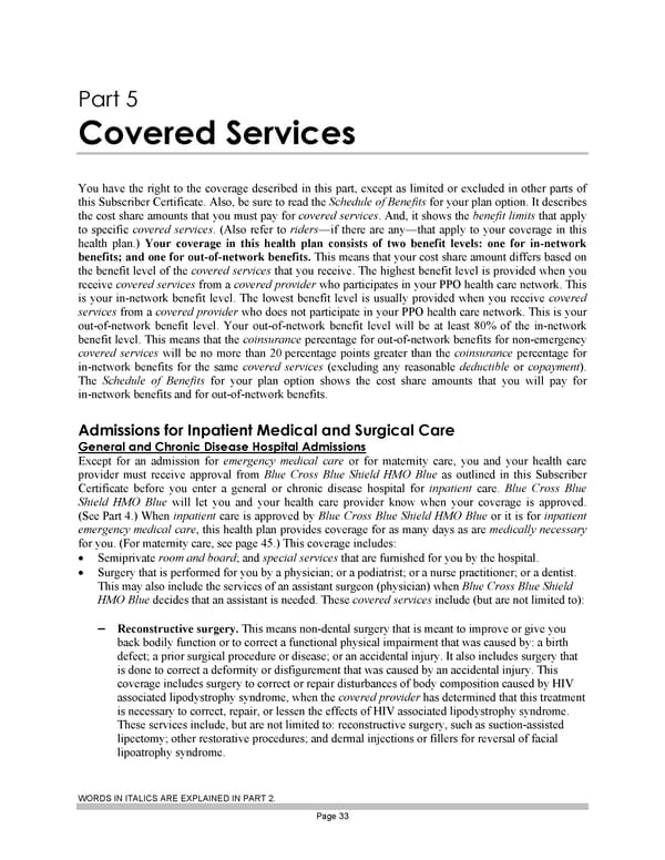 Blue Cross Blue Shield of Massachusetts Subscriber Information - Page 43