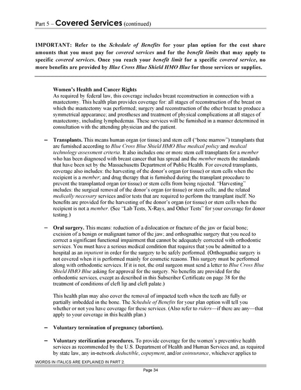 Blue Cross Blue Shield of Massachusetts Subscriber Information - Page 44