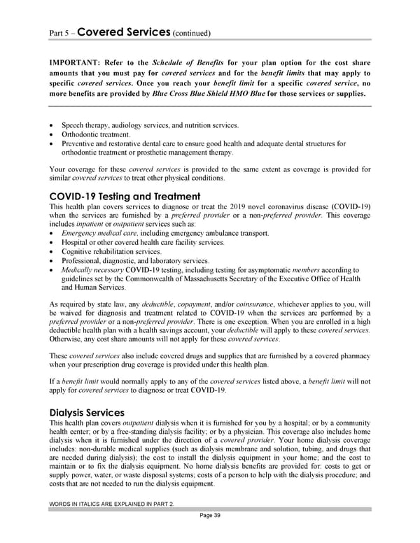 Blue Cross Blue Shield of Massachusetts Subscriber Information - Page 49