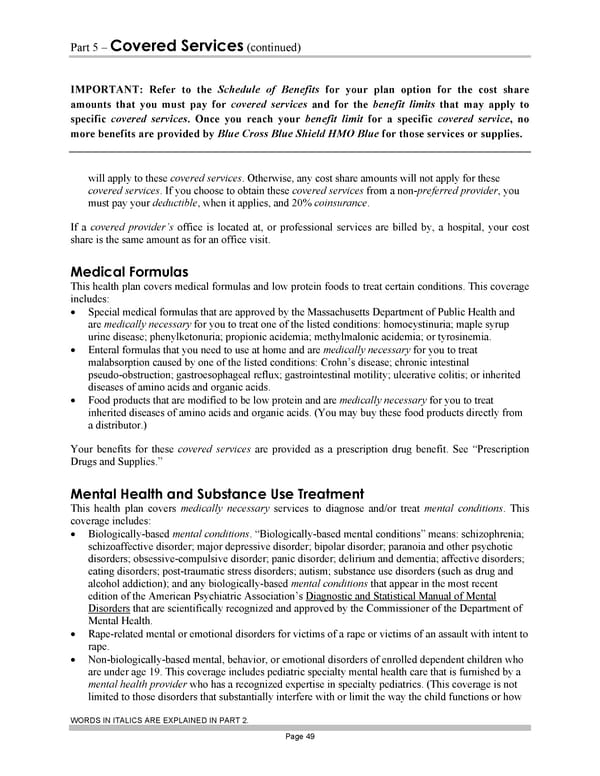 Blue Cross Blue Shield of Massachusetts Subscriber Information - Page 59