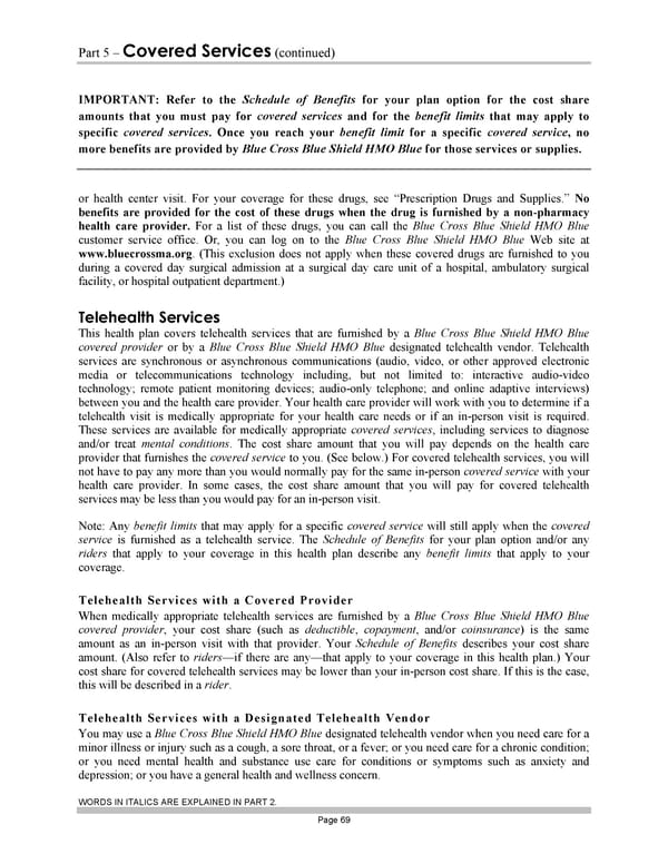 Blue Cross Blue Shield of Massachusetts Subscriber Information - Page 79