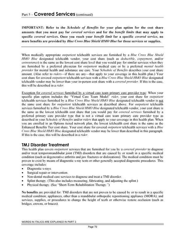 Blue Cross Blue Shield of Massachusetts Subscriber Information - Page 80