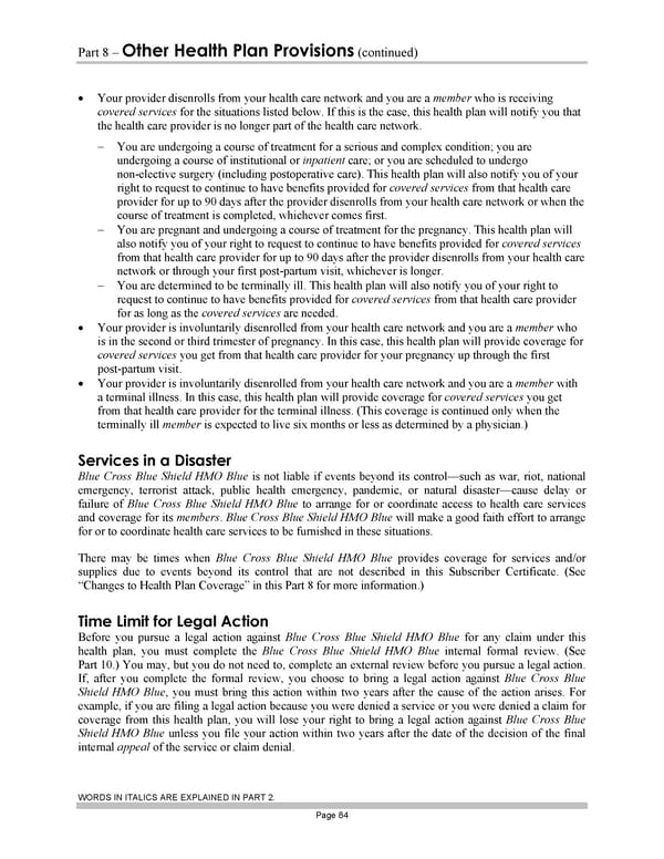 Blue Cross Blue Shield of Massachusetts Subscriber Information - Page 94