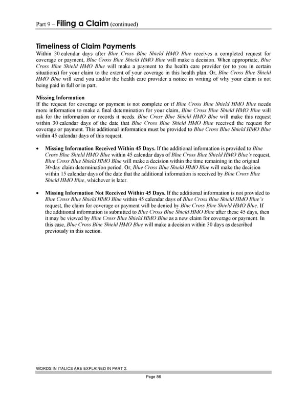 Blue Cross Blue Shield of Massachusetts Subscriber Information - Page 96